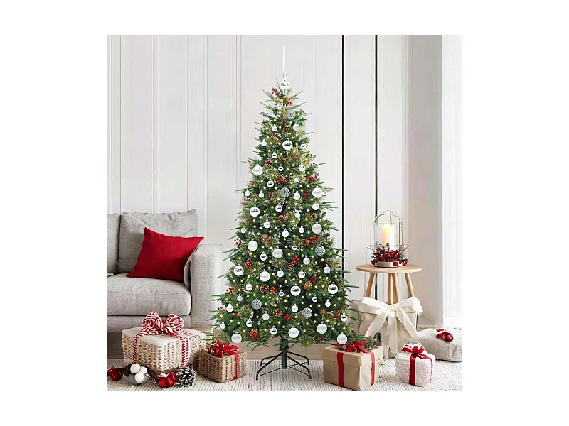 Árvore de Natal Articulada Artificial Verde 180 cm PE e PVC