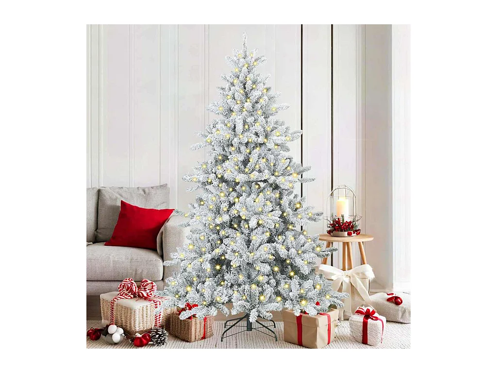 Kunstmatige Hinged Kerstboom met 300 LED 180 cm PVC