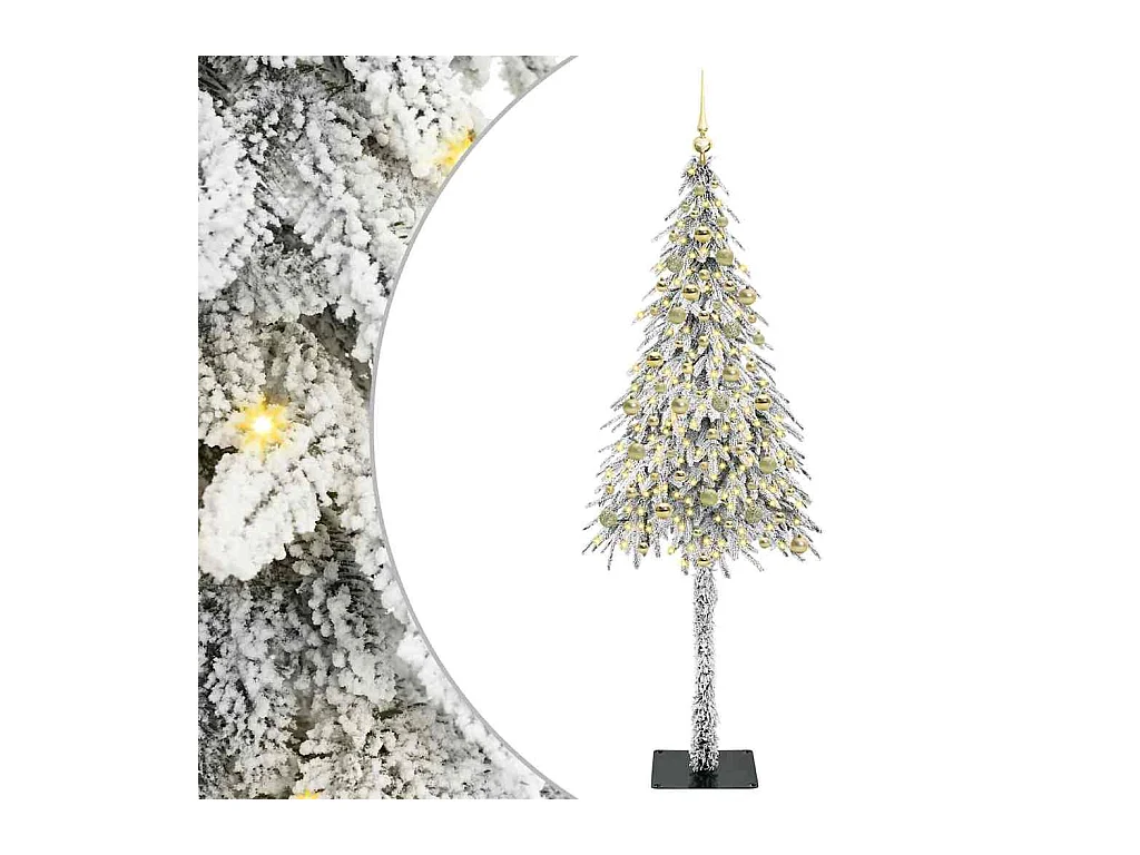 Sapin de Noël avec 300 LED Blanc 210 cm PE et Acier