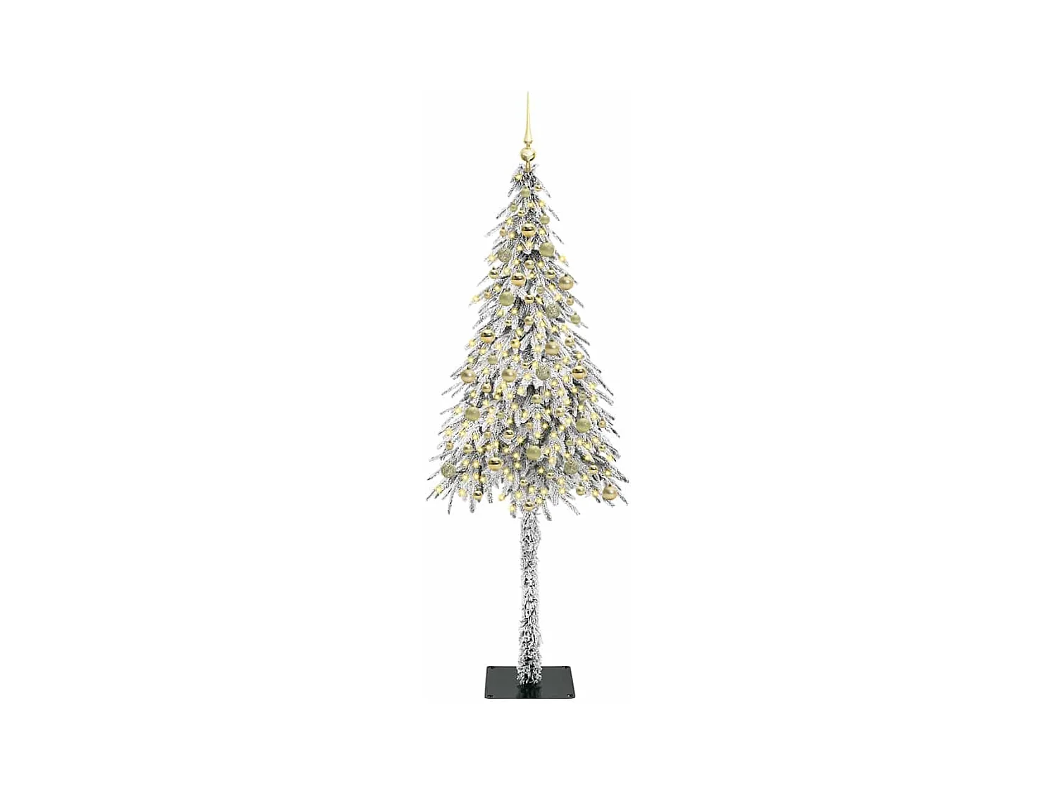 Sapin de Noël avec 300 LED Blanc 210 cm PE et Acier