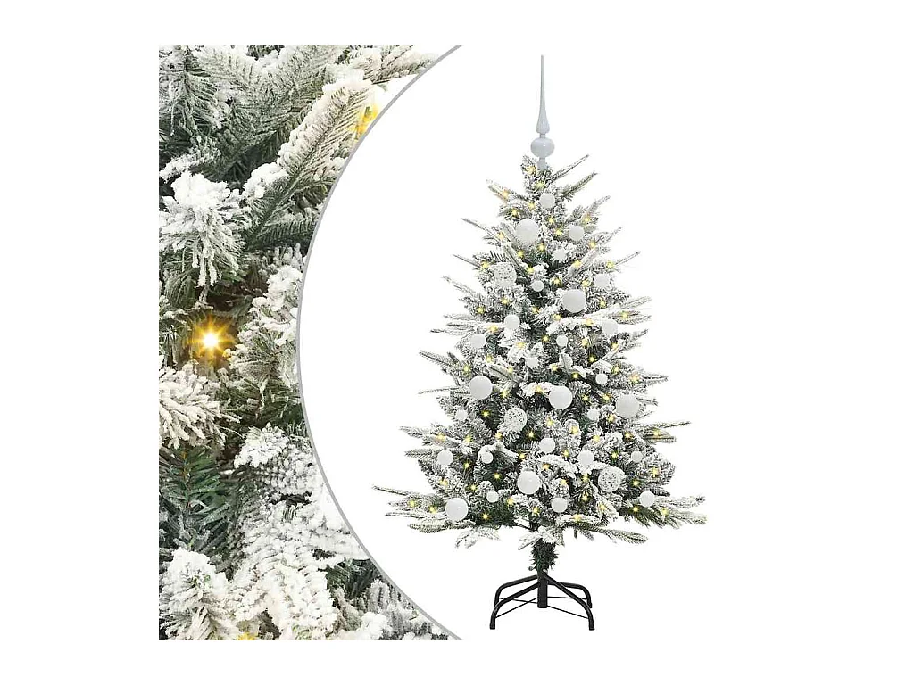 Árbol de Navidad artificial preiluminado con juego de bolas