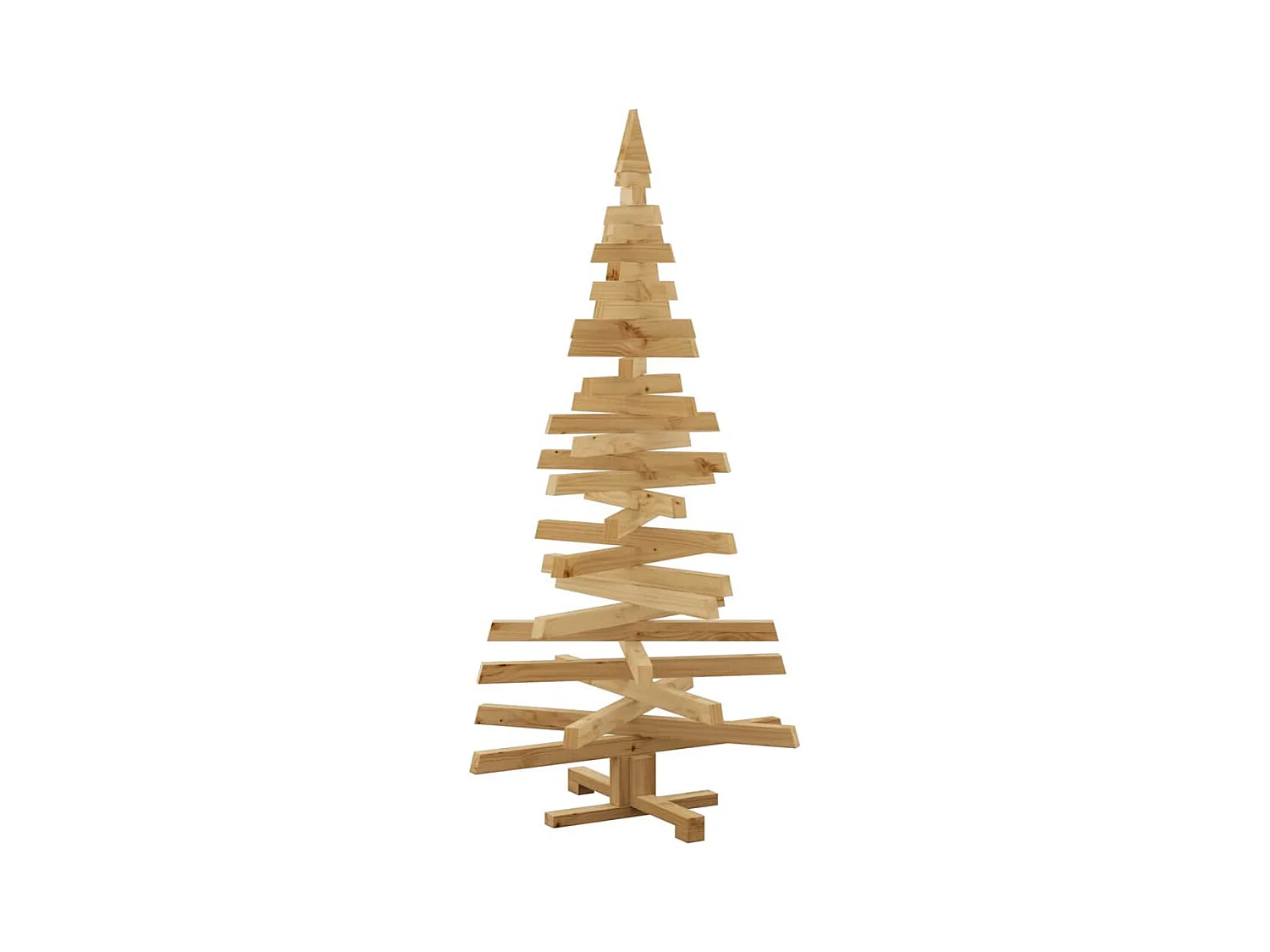 Arbres de Noël avec support Marron 150 cm Bois massif en pin