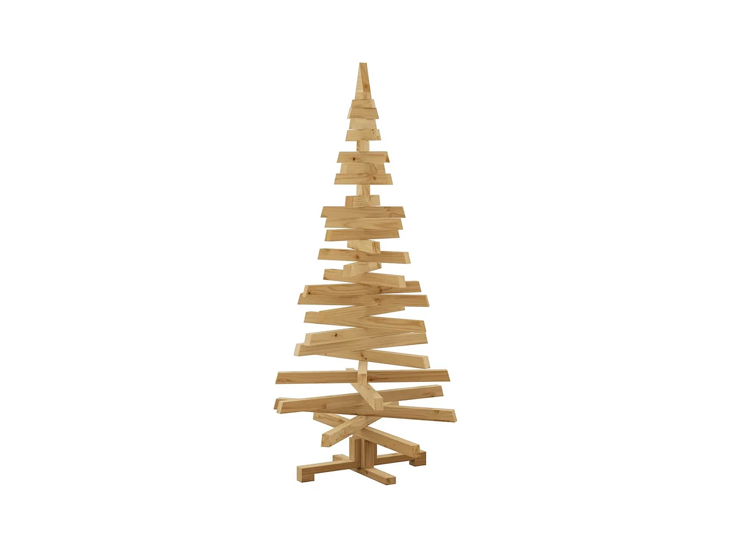 Arbres de Noël avec support Marron 150 cm Bois massif en pin
