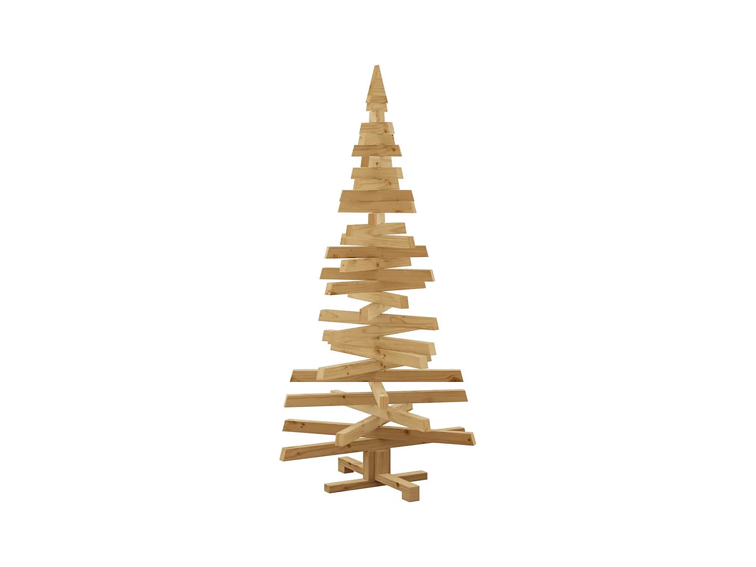 Arbres de Noël avec support Marron 150 cm Bois massif en pin