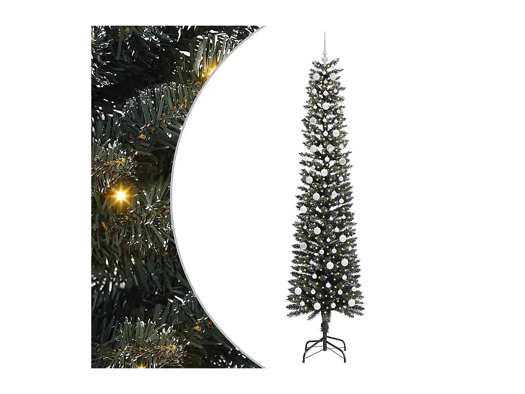 Árbol de Navidad artificial con 300 LED Verde 58 x 58 x 240 cm