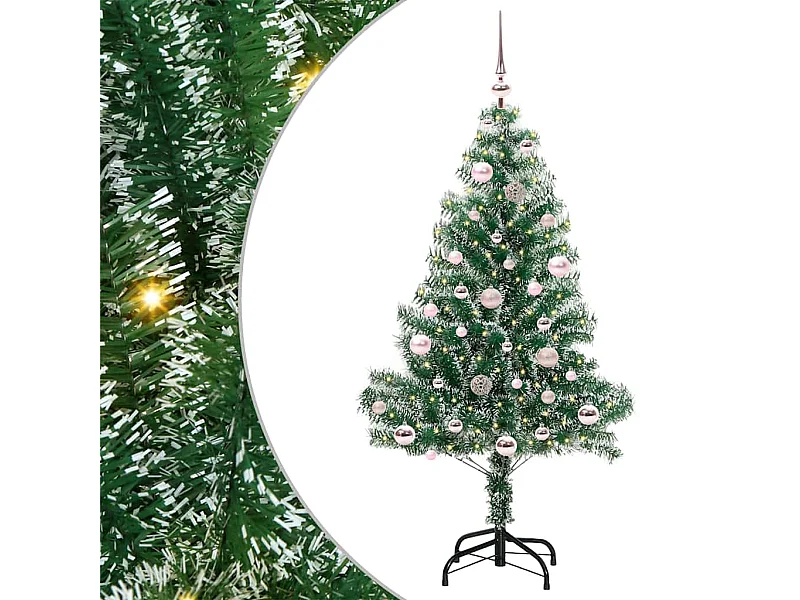 Arbre de Noël artificiel floconné de neige avec lumière LED