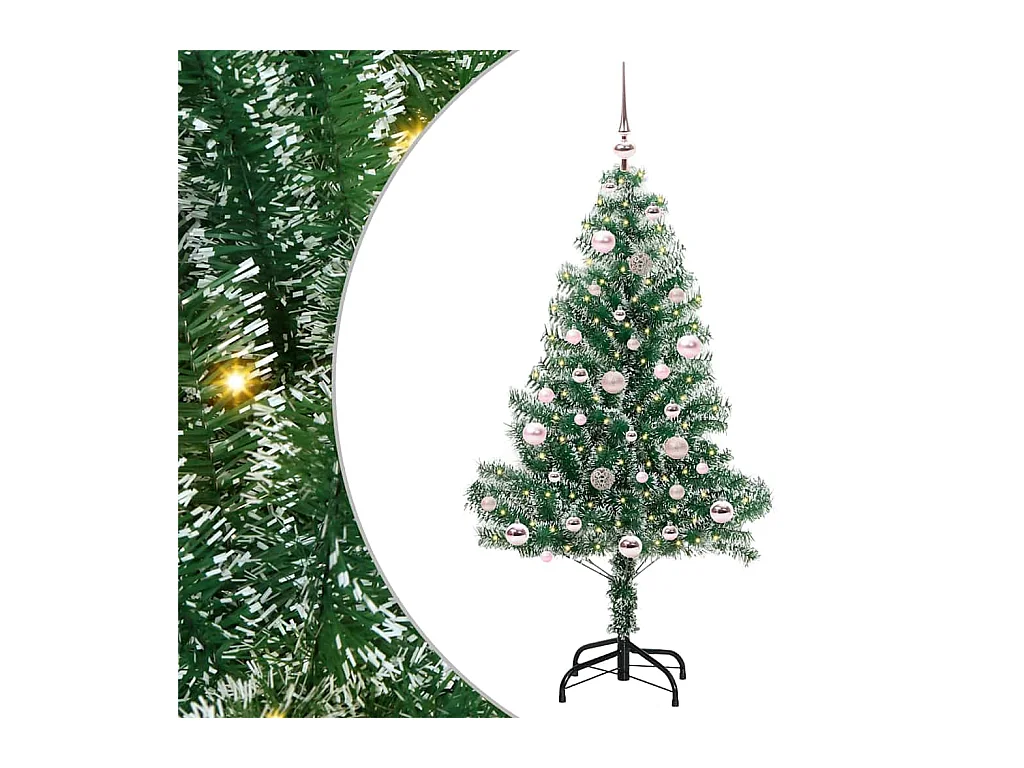 Arbre de Noël artificiel floconné de neige avec lumière LED