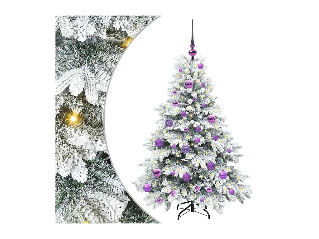 Sapin de Noël artificiel avec 150 LED Vert 120 cm PE et PVC
