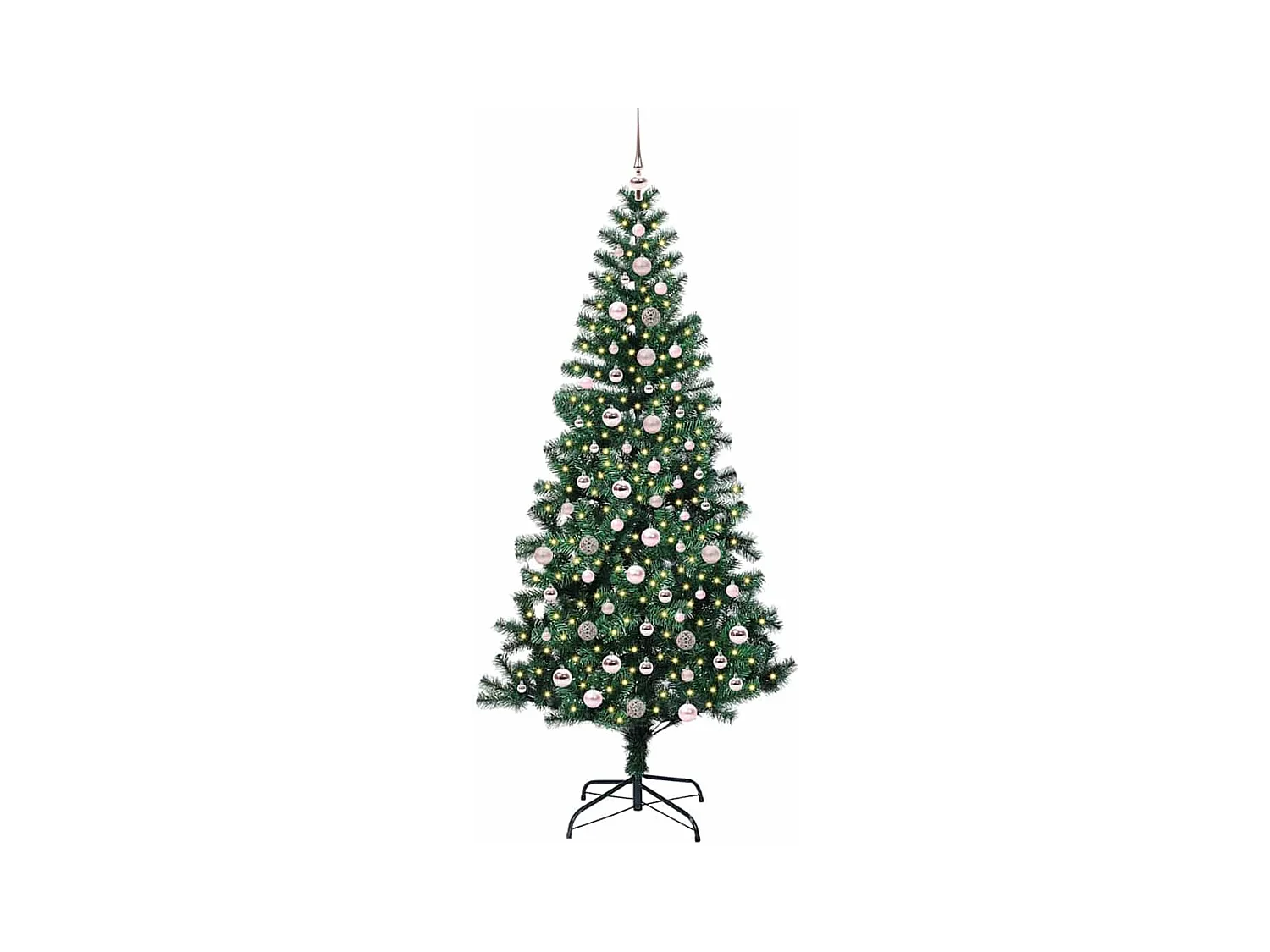 Árvore de Natal Artificial Pré-iluminada Verde 240 cm