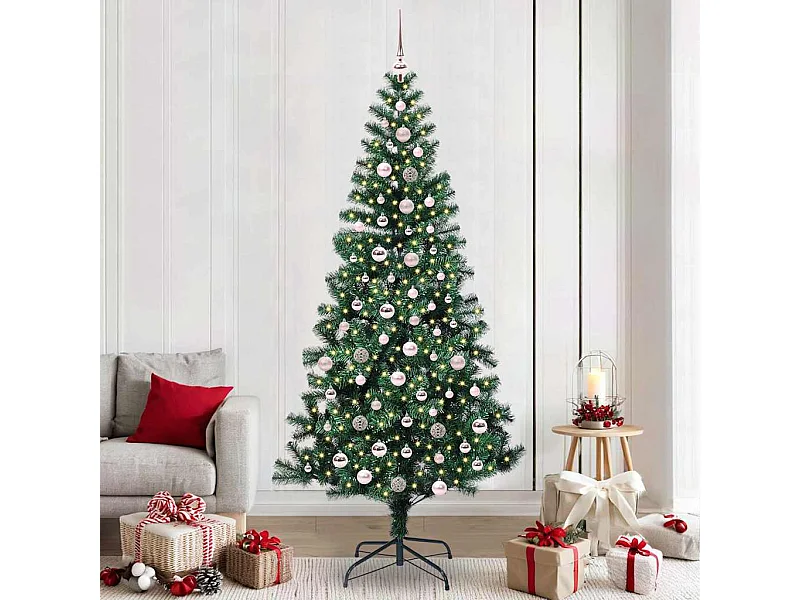 Árvore de Natal Artificial Pré-iluminada Verde 240 cm