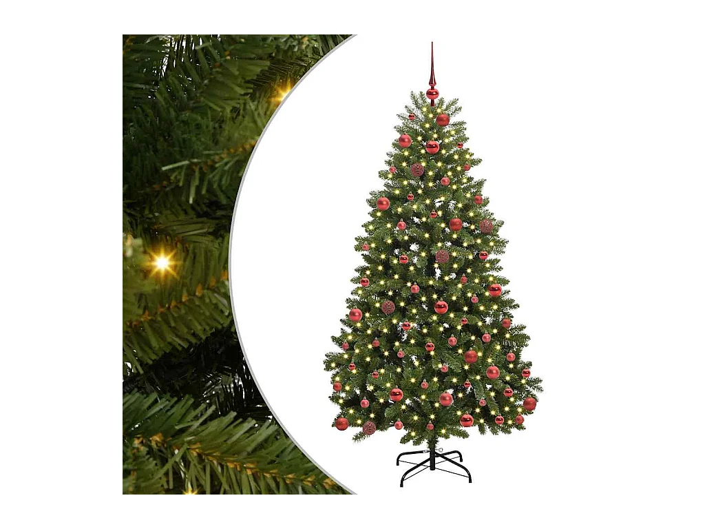 Árbol de Navidad artificial Verde 180 cm PVC y Metal
