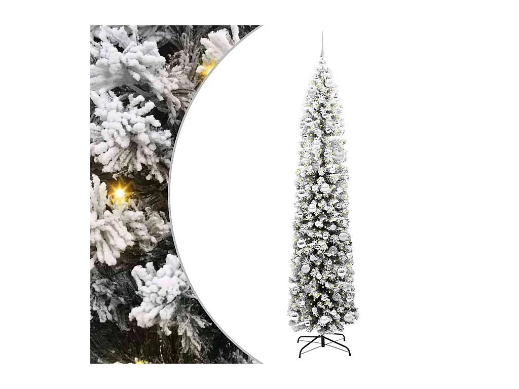 Árbol de Navidad artificial Verde 210 cm PVC, Acero y Plástico