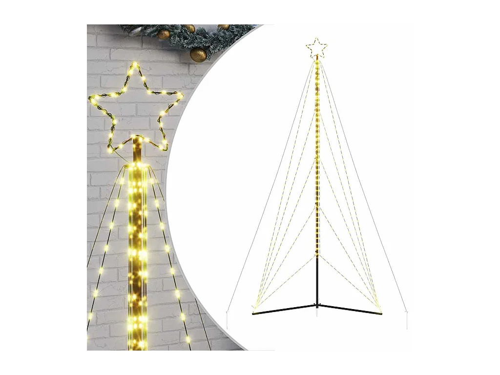 LED-kerstboom 615 LEDs warm wit 404,5 cm