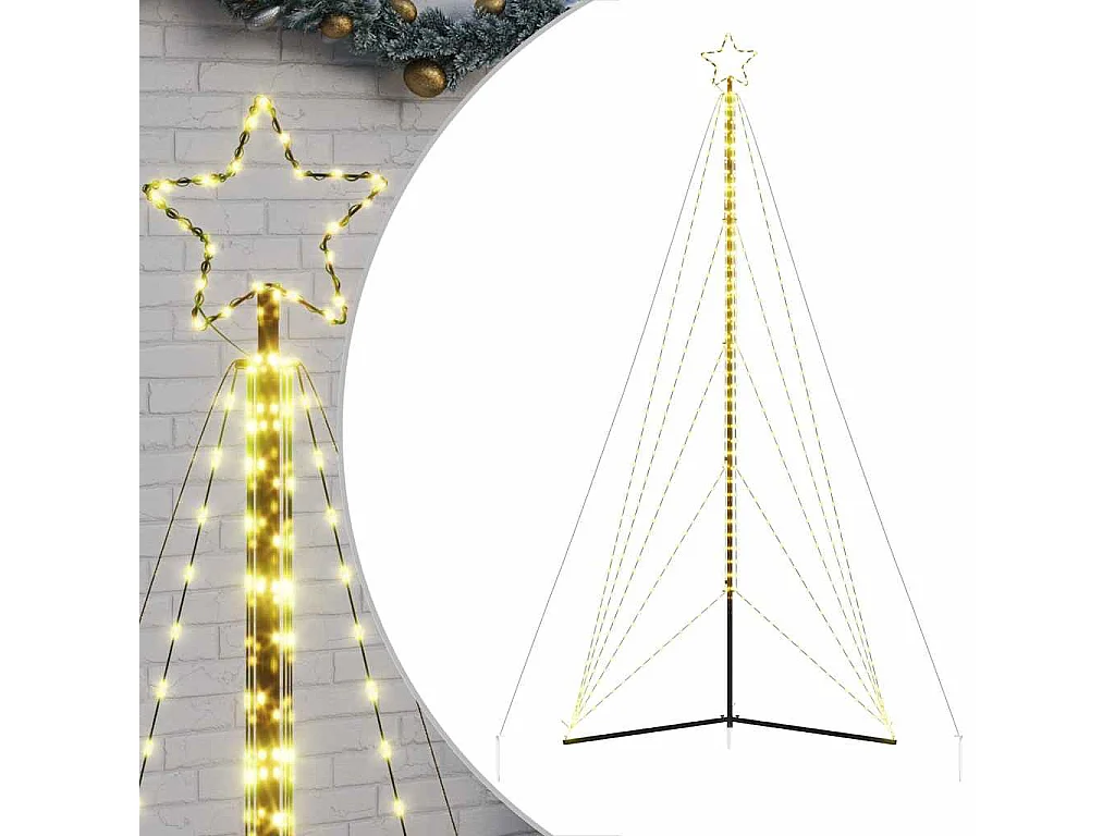 Sapin de Noël à LED 615 LED blanc chaud 404,5 cm