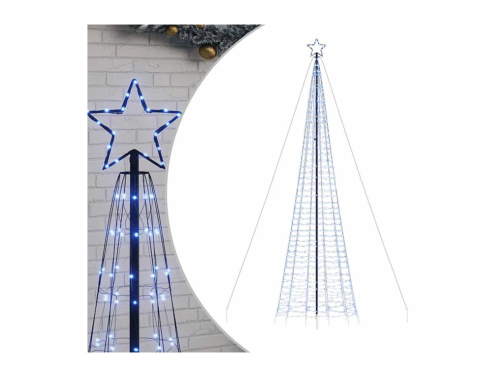 LED-kerstboom met spikes 1534 LEDs 500 cm blauw