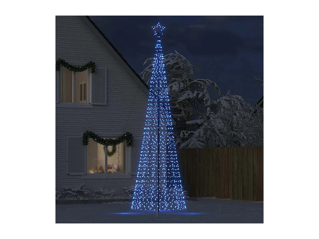 LED-kerstboom met spikes 1534 LEDs 500 cm blauw