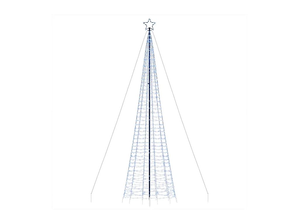 LED-kerstboom met spikes 1534 LEDs 500 cm blauw