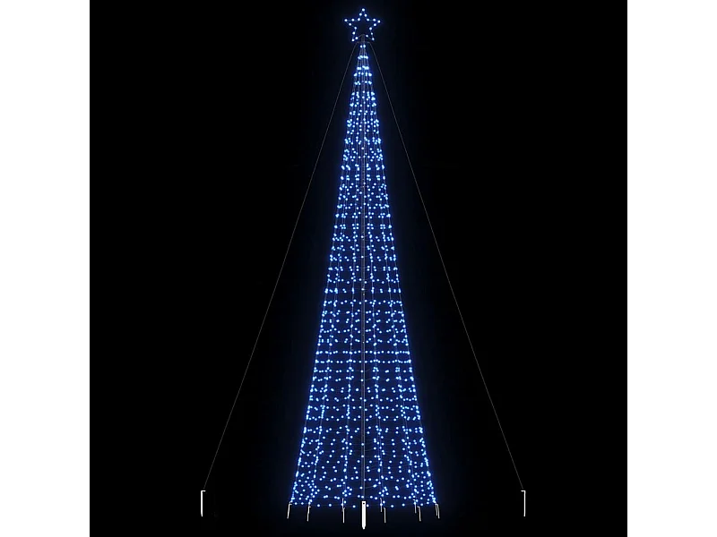 Árvore de Natal LED com Spikes 1534 LEDs Azul 500 cm