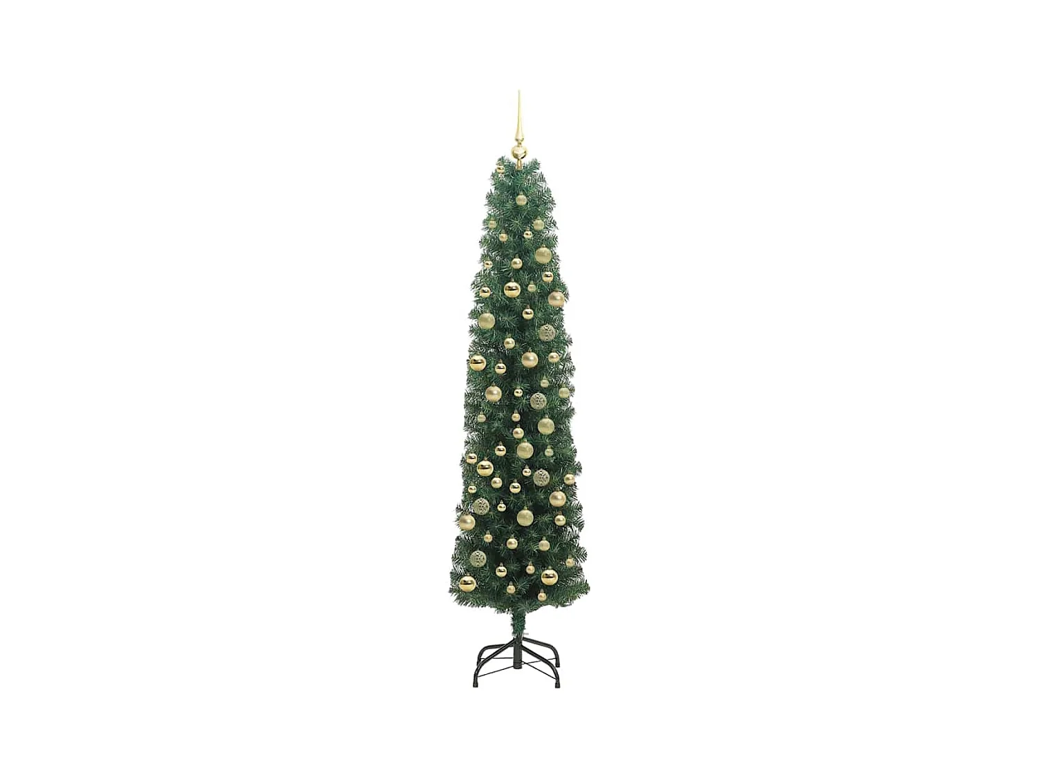 Árvore de Natal Artificial Verde 210 cm PVC e Aço e Plástico