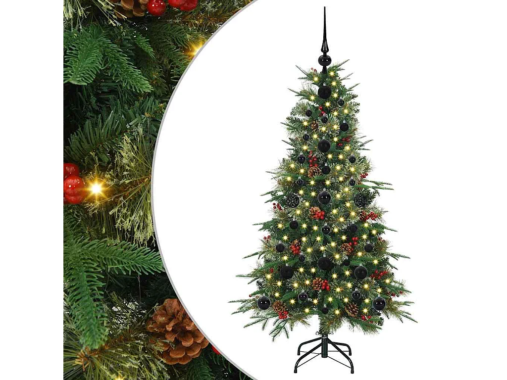 Sapin de Noël Artificiel à Branches Articulées Vert 120 cm