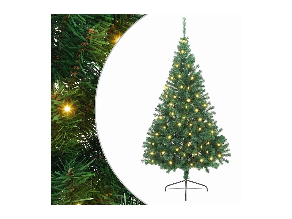 Sapin de Noël artificiel pré-éclairé Vert 240 cm PVC