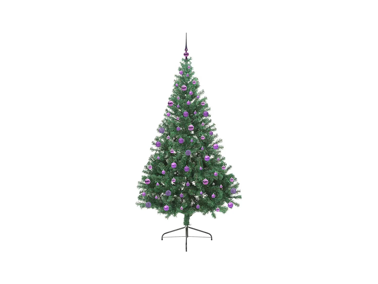 Sapin de Noël artificiel pré-éclairé Vert 210 cm PVC