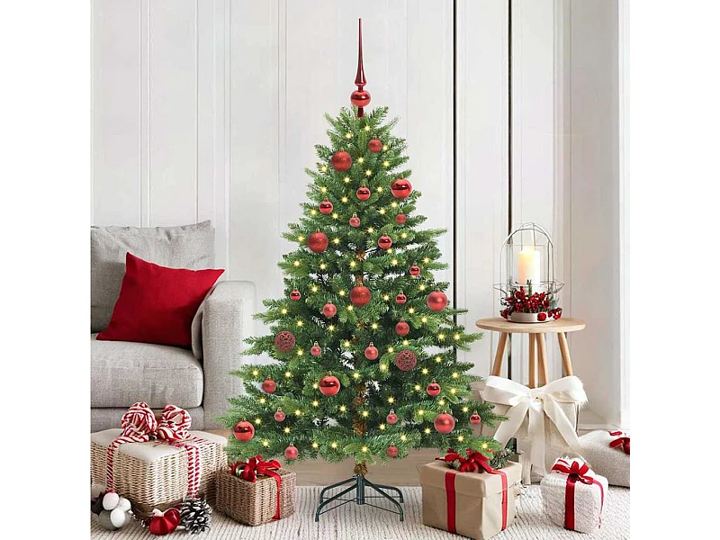 Sapin de Noël artificiel avec 150 LED Vert 150 cm PE et PVC