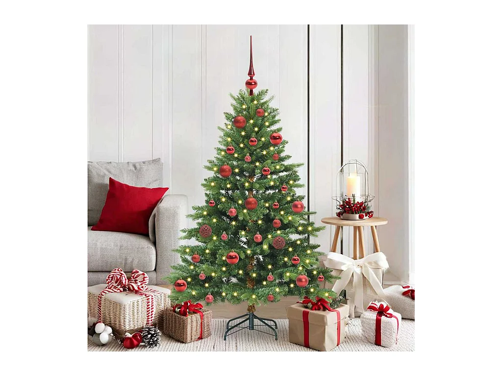 Árbol de Navidad artificial con 150 LED Verde 150 cm PE y PVC