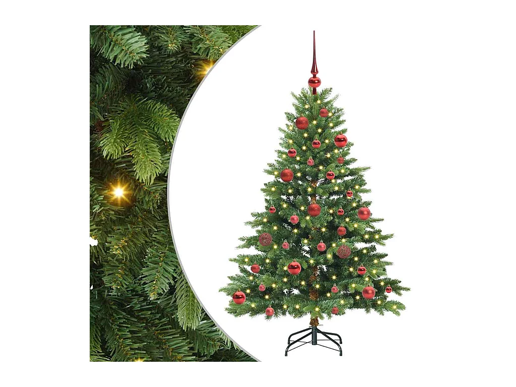 Árbol de Navidad artificial con 150 LED Verde 150 cm PE y PVC