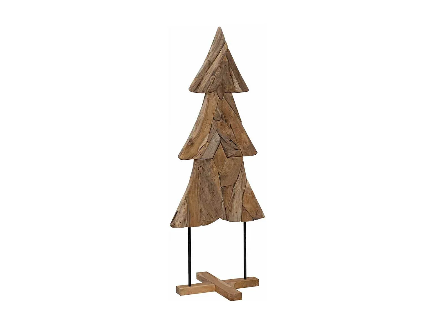 Árbol de Navidad Marrón 150 cm Madera de teca maciza
