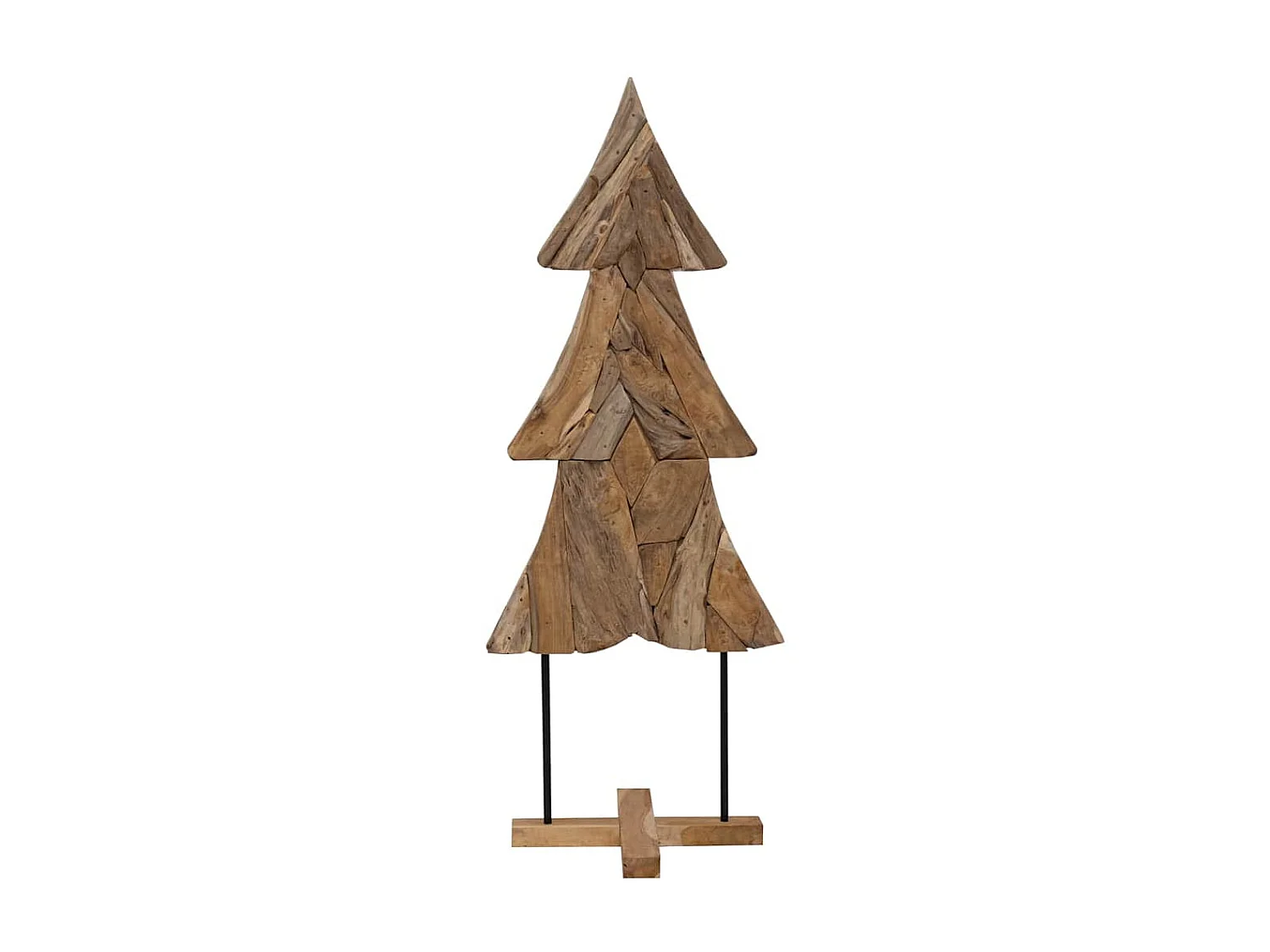 Árbol de Navidad Marrón 150 cm Madera de teca maciza