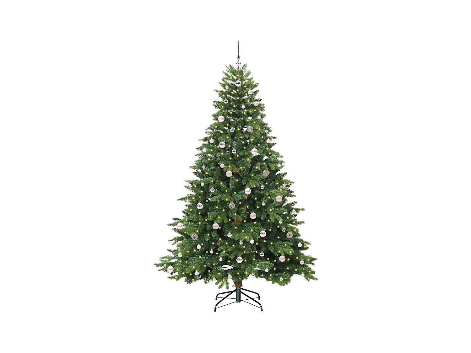 Sapin de Noël artificiel avec 300 LED Vert 240 cm PE et PVC