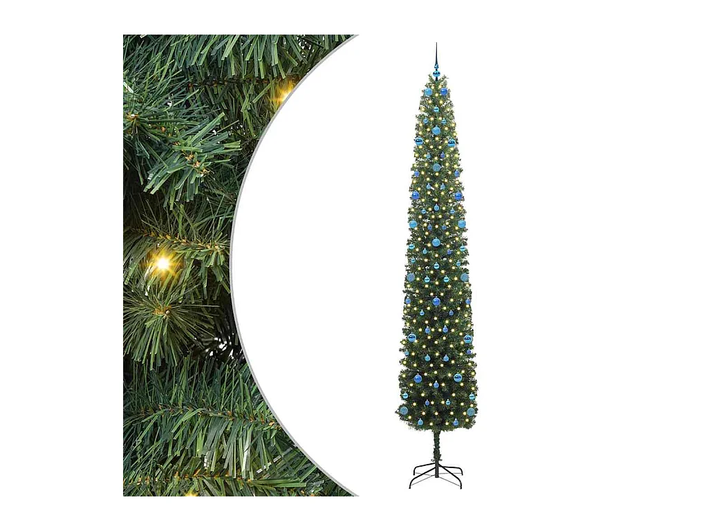 Árbol de Navidad artificial Verde 300 cm PVC, Acero y Plástico
