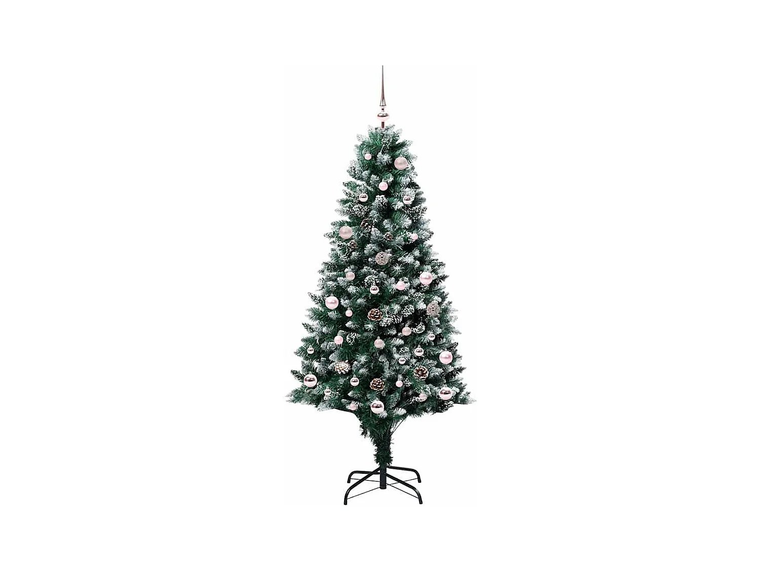 Árbol de Navidad artificial Verde 150 cm PVC y Acero y Plástico