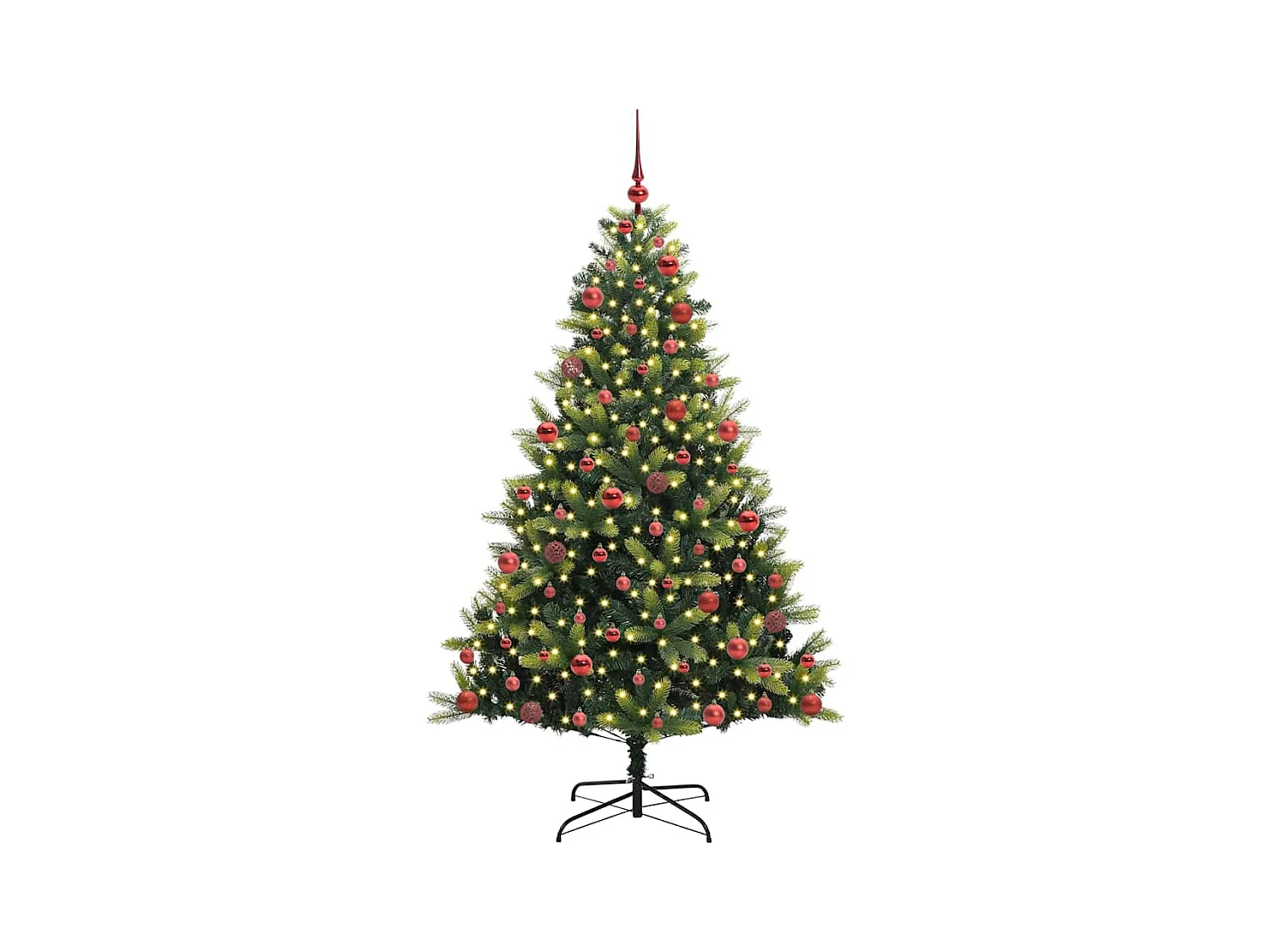 Arbre de Noël artificiel à branches articulées 300 LEDs 180 cm