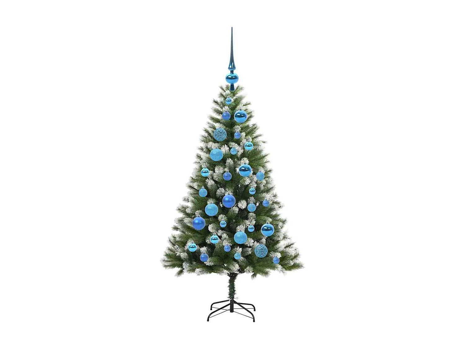 Árvore de Natal Artificial com Dobradiças e Neve Coberta 120 cm