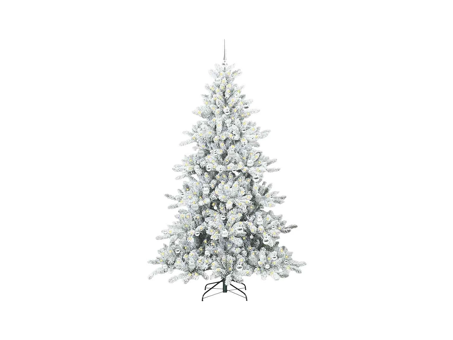 Árvore de Natal Articulada Artificial com 300 LEDs 210 cm PVC