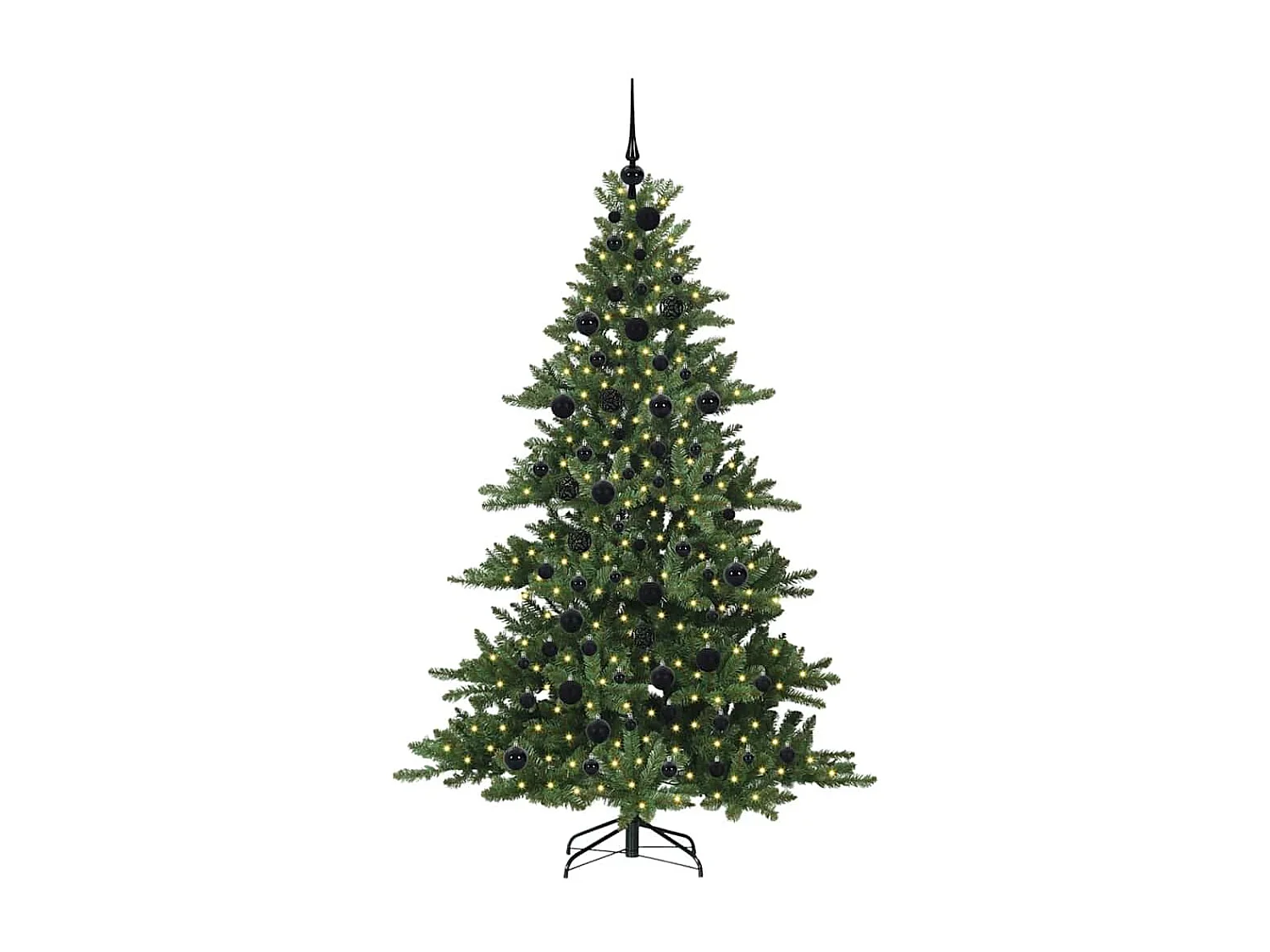 Árvore de Natal Articulada Artificial com 300 LEDs 180 cm PVC