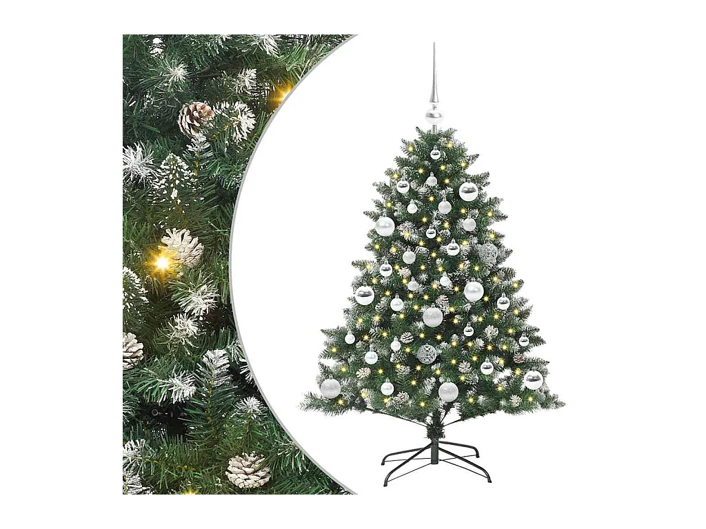 Sapin de Noël artificiel avec 150 LED Vert 85 x 85 x 120 cm