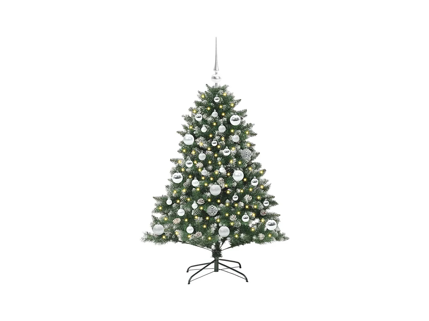 Sapin de Noël artificiel avec 150 LED Vert 85 x 85 x 120 cm