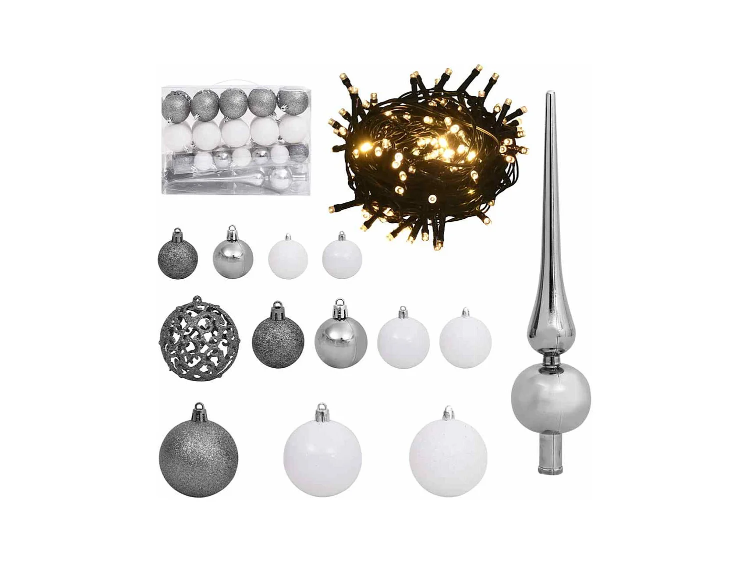 Kunstkerstboom met 150 LED met standaard Groen 120 cm PE en PVC