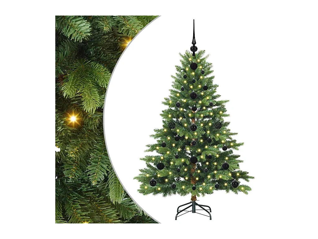 Árbol de Navidad artificial con 150 LED Verde 120 cm PE y PVC