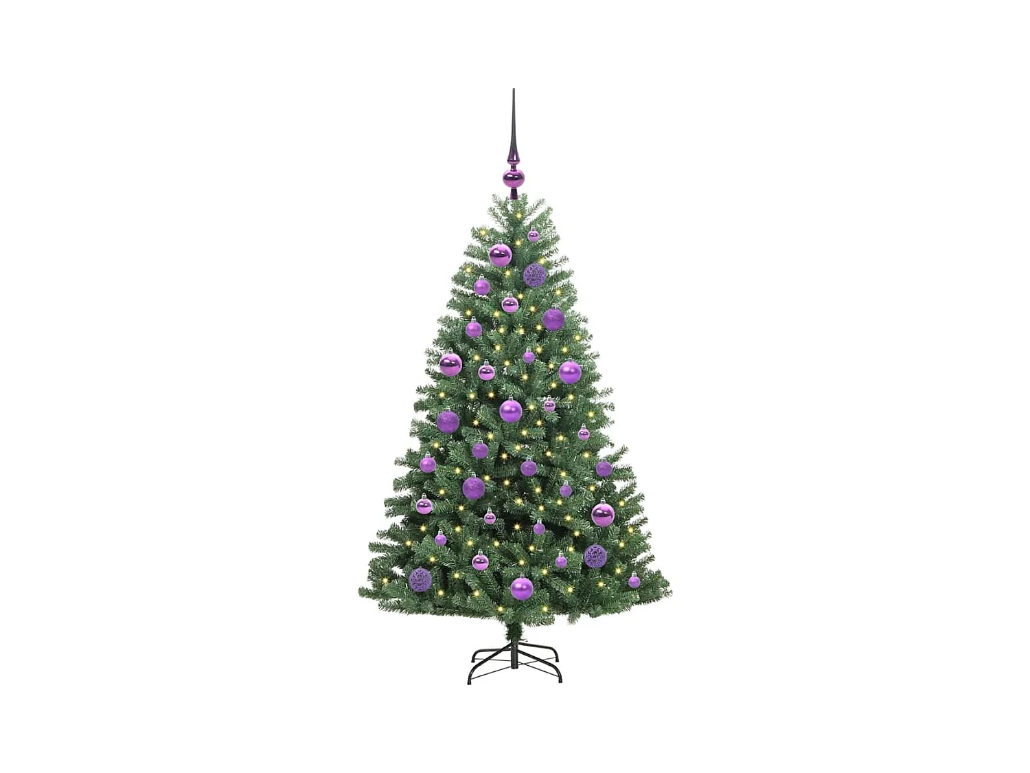 Kunstmatige Hinged Kerstboom Groen 120 cm PVC en Metalen