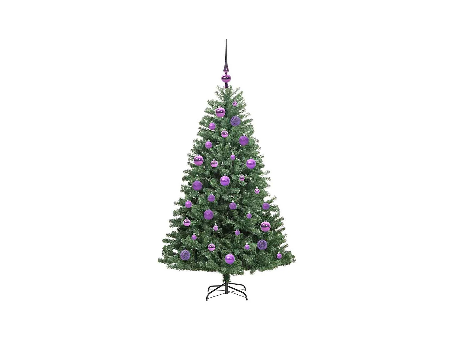 Kunstmatige Hinged Kerstboom Groen 120 cm PVC en Metalen