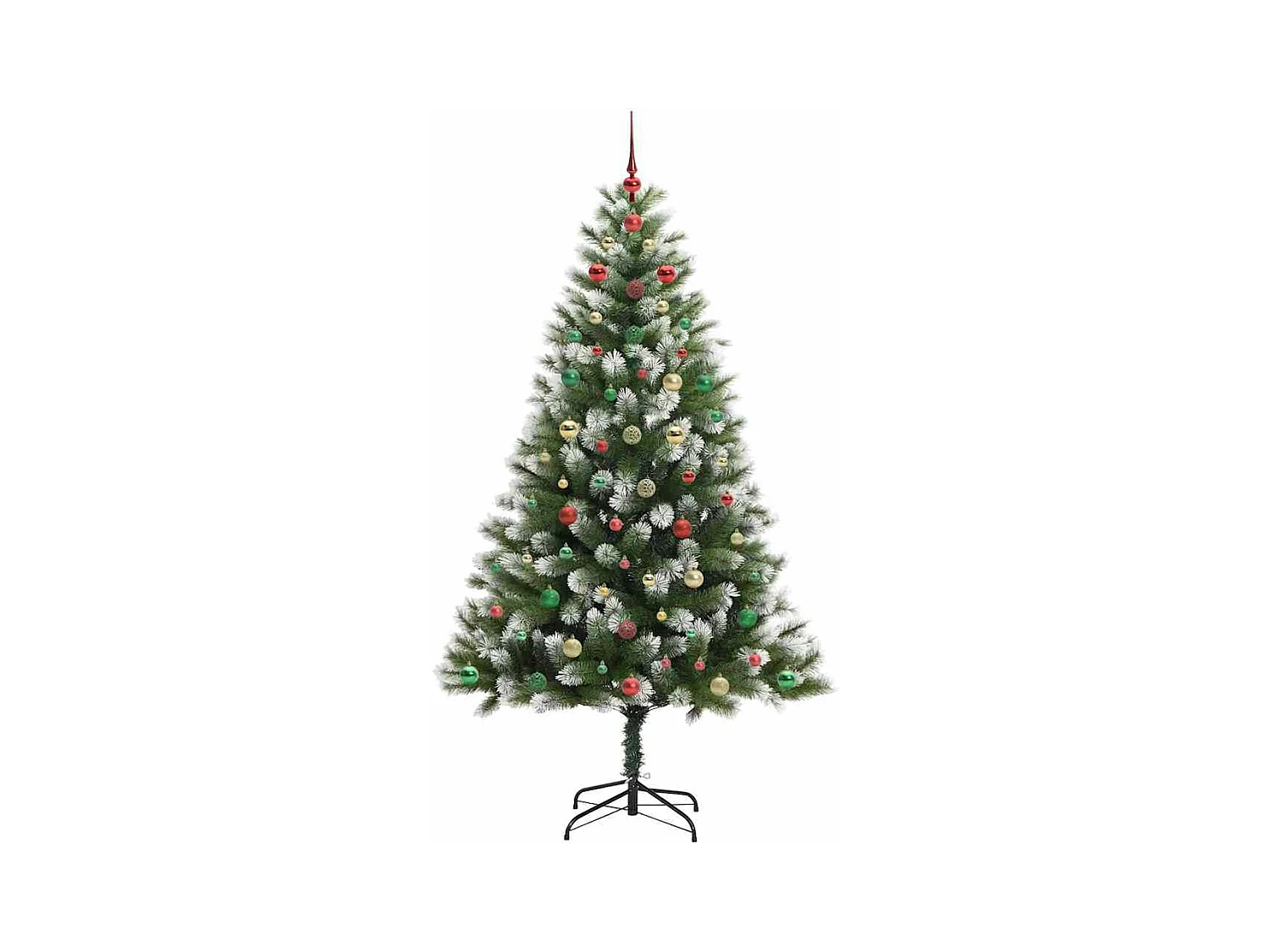 Kunstmatige scharnierende Kerstboom met gevlochten sneeuw