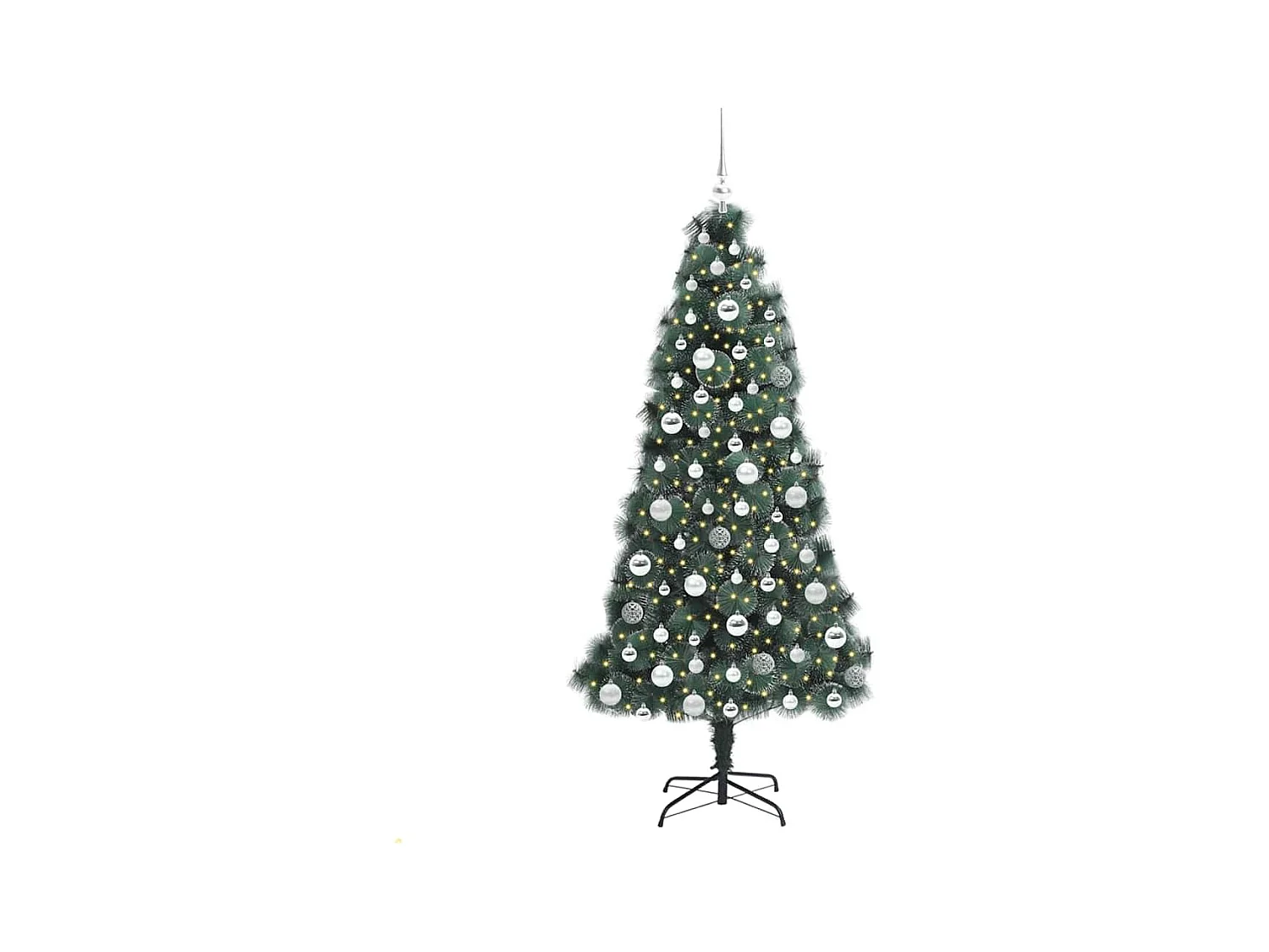 Árbol de Navidad artificial pre-iluminado con juego de bolas