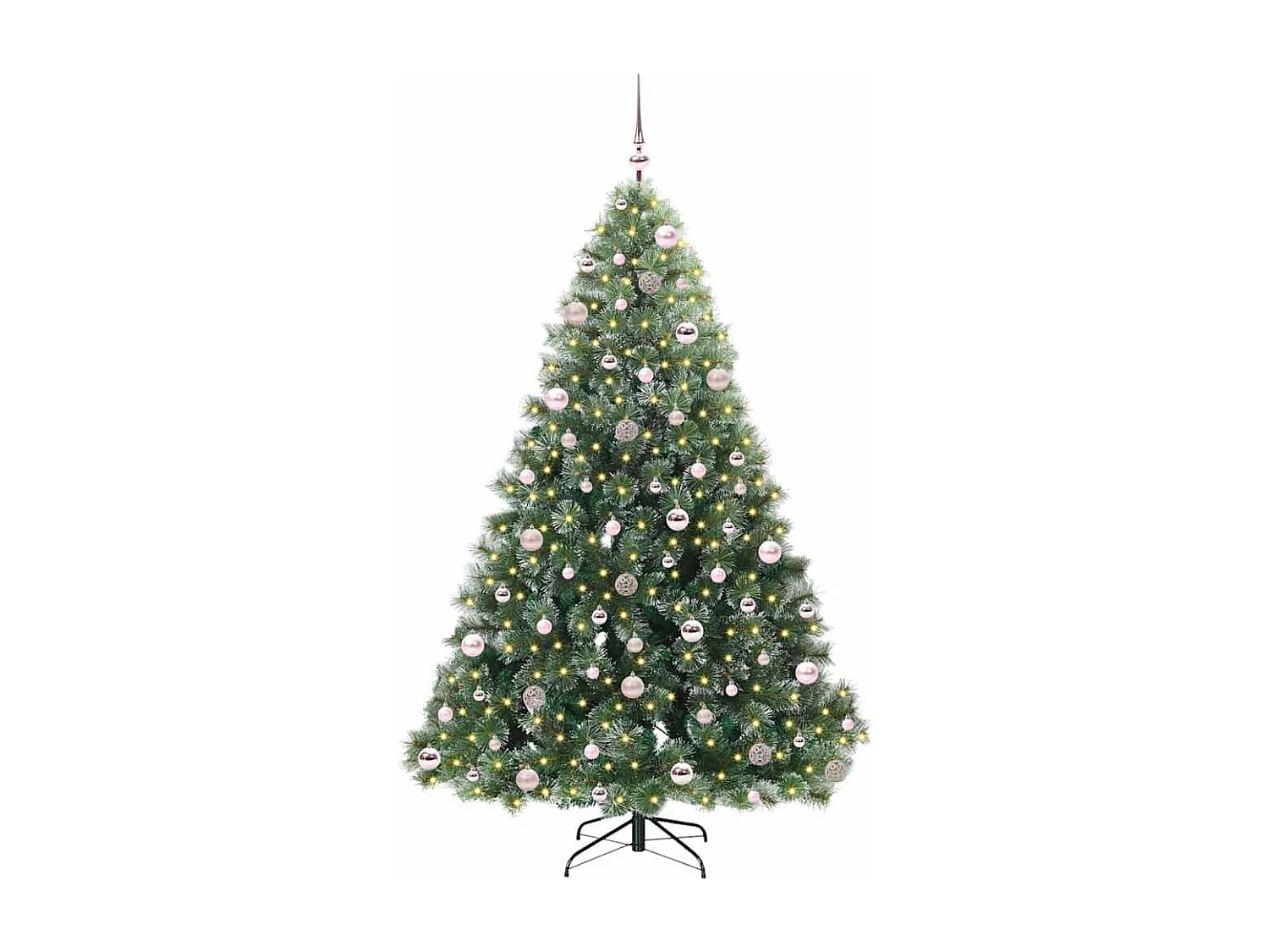 Sapin de Noël artificiel avec 300 LED Vert 210 cm PE et PVC