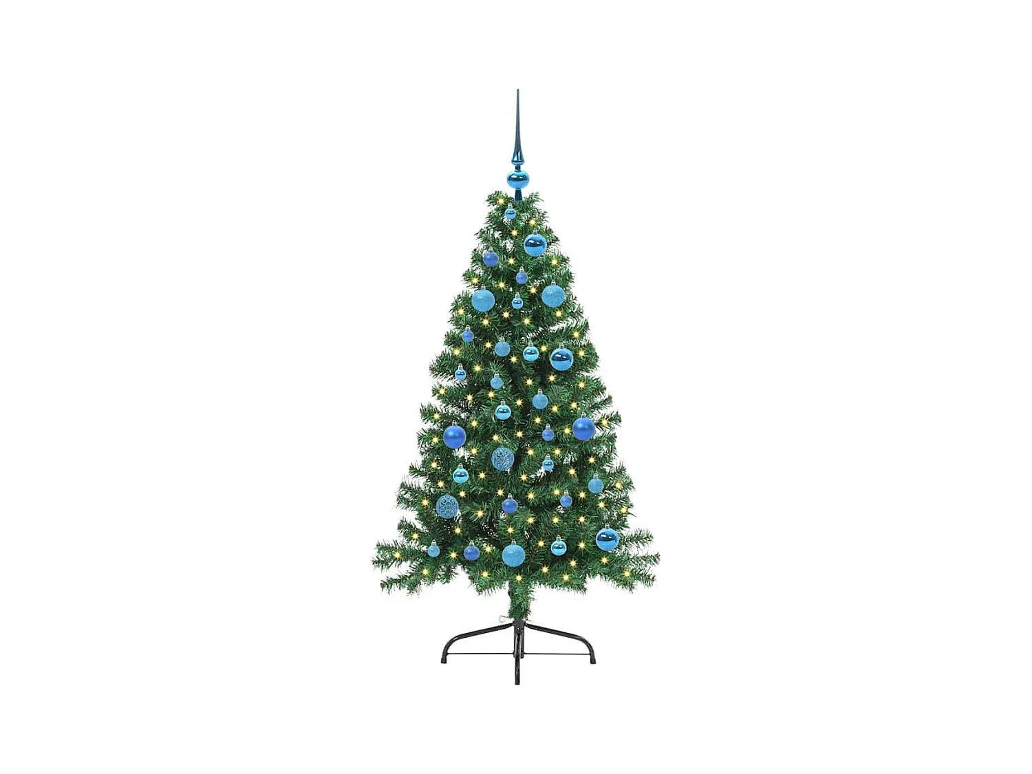 Árbol de Navidad Artificial Preiluminado Verde 150 cm PVC