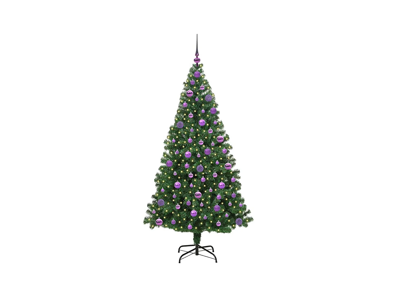Árvore de Natal Artificial Verde 180 cm PVC, Aço e Plástico