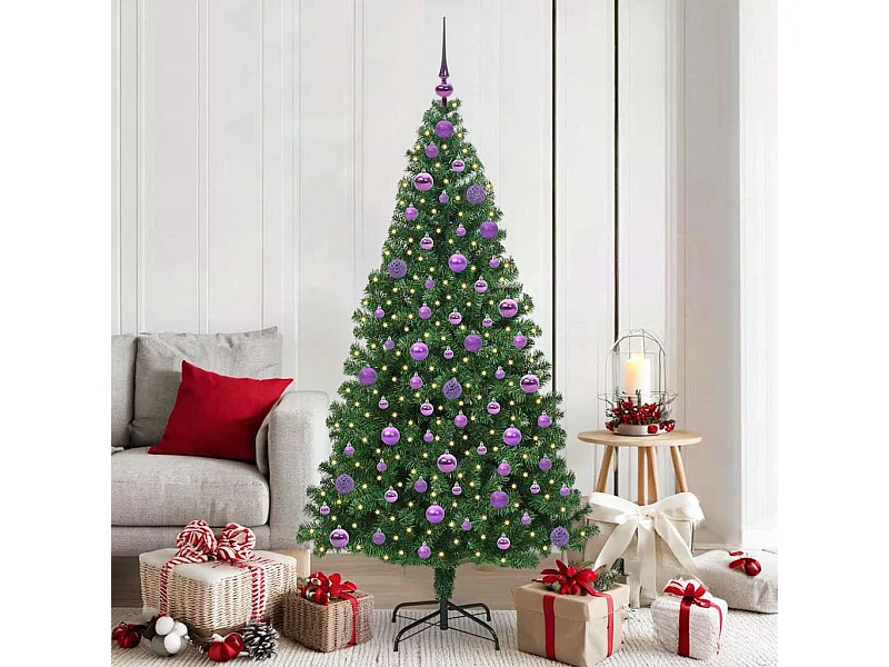 Árvore de Natal Artificial Verde 180 cm PVC, Aço e Plástico